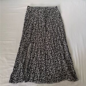Floral Black and White Women's Skirt